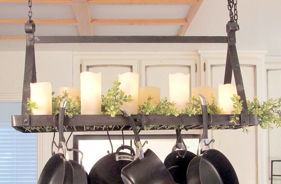 Industrial Metal Hanging Pot Rack