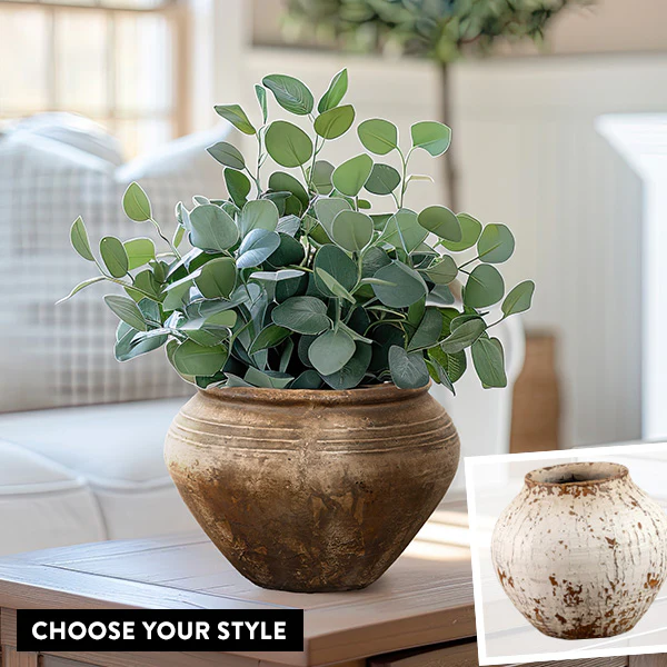 Distressed Farmhouse Planter Pot, Choose Your Style