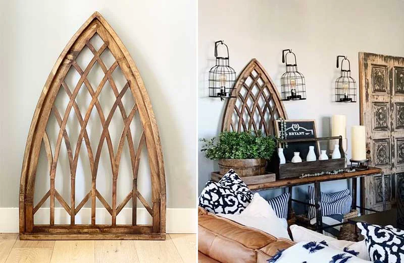 Wooden Arched Church Window