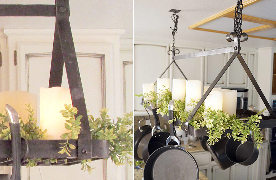 Industrial Metal Hanging Pot Rack