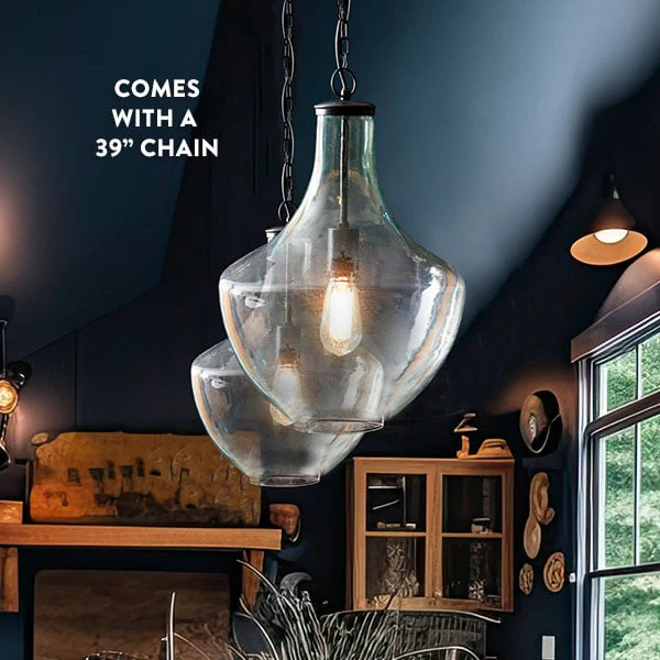 Blown Glass Pendant Lamp