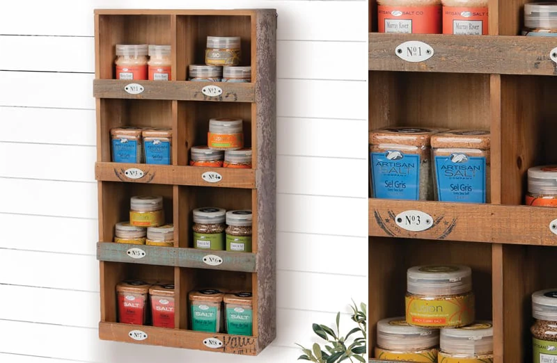 Wooden Cubby Shelf